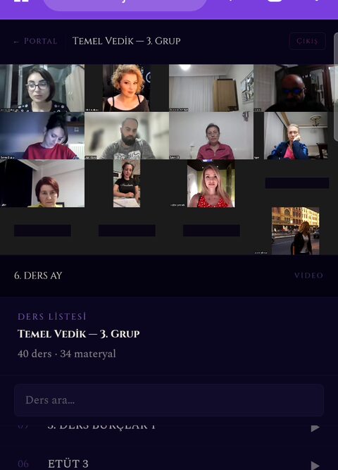 Canlı Zoom dersi — gerçek sınıf